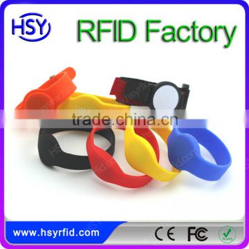 Printing logo Silicone RFID bracelet wristband with ultralight chip