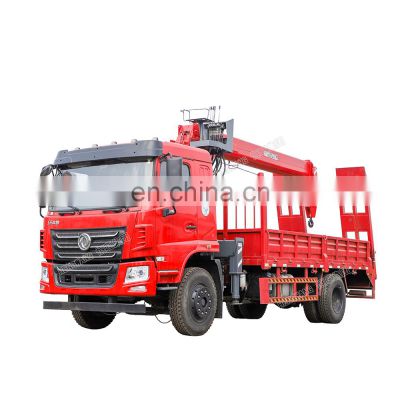 8 ton straight arm crane truck mounted with hydraulic system