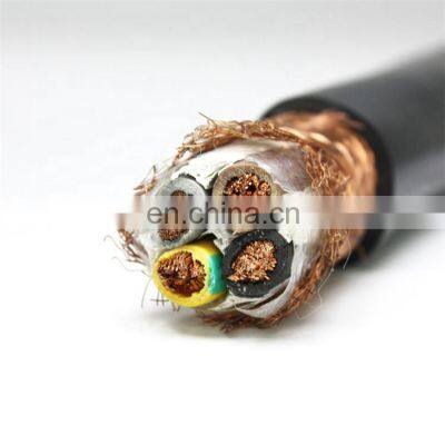 Copper Braid Screened Power Cable with 450/750 V Insulated PVC Sheathed Shielded 2 Cores 3 Cores 1.5mm 2.5mm 4mm Wire and Cable