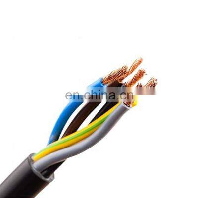 300/500V Multi Core 3C 4C 5C Anneal OFC Stranded Copper Flexible PVC Power Cable