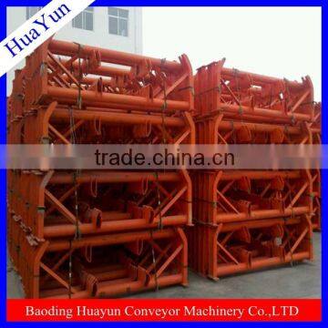 belt conveyor idler frame bracket with pulley