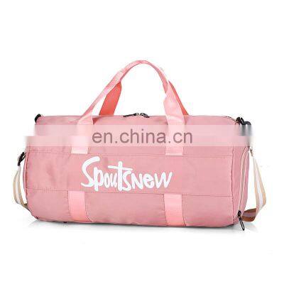 Custom Print Logo Sports Small Women Men Gym Bag With Shoe Compartment