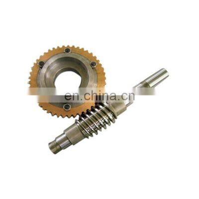 High Quality Precision Oem Steel Shaft Motors Gearbox Cnc Machined Modulus Brass Worm Gear photo-3