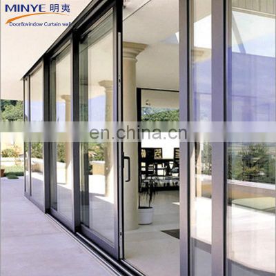 exterior design aluminum stacking glass doors with sliding screen