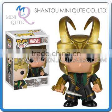 Mini Qute Funko Pop Marvel Avenger super hero Captain Loki America action figures cartoon models educational toy NO.FP 36