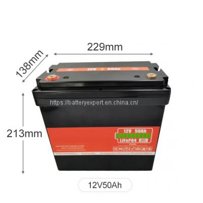 12.8V 12V 50AH LiFePO4 battery pack for Solar Energy storage