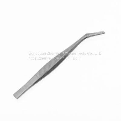Stainless Steel Straight Head Round Head Elbow Fleshy Lengthening Toothless Large Size Dressing Long Tweezers photo-3