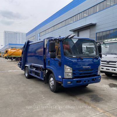 6 cubic Isuzu compressed garbage truck