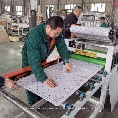 Small Scale Gypsum Board Lamination Machine 600*600 Gypsum Ceiling Tiles Making Machine photo-2