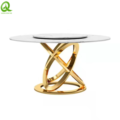 Banquet Furniture Silver Stainless Steel Dining Table for Restaurant photo-2