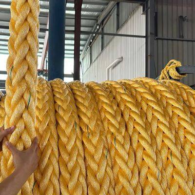 China Factory Mooring Pp&Polyester Pet Mixed 56Mm Composite Rope For Marine Strand Blended Rope 8 Strand pp Combination Rope LDMIX-8