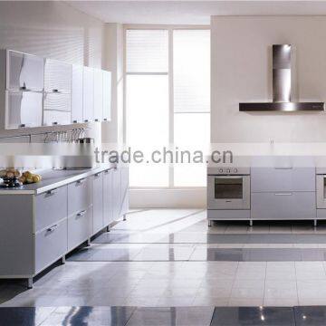 PVC Economical Kitchen Cabinet With Glass Doors for Project Use