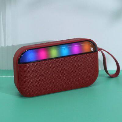 New BS56D Wireless Bluetooth Speaker Portable Column 360 Stereo Subwoofer FM Radio Card Creative Rhythm Color Lights Gift Sound