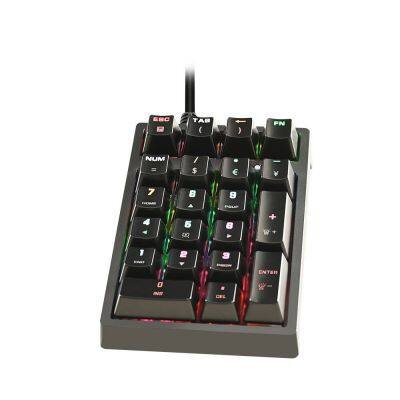 Multifunctional RGB Backlit Keyboard Switch Portable Wired Key Board Mini Digital Numpad Numeric Accounting Keypad photo-4