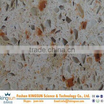 Double color modern design quartz stone slab/non-toxic scratch-resistance quartz big slab