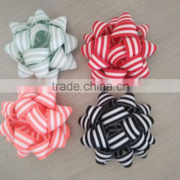 100% Cotton Broadcloth Fabric Star Ribbon Bow for Gift Box Decoration