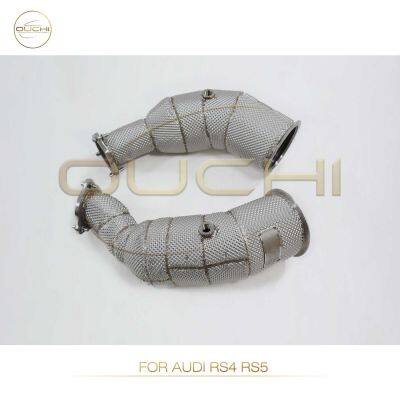 Выпускной патрубок для Audi RS4 RS5/ RS6 RS7 C8/RSQ3 MK1/RSQ8/S3 8Y из нержавеющей стали. Усовершенствование производительности. Повышение мощности. Автомобильные запчасти высокого качества