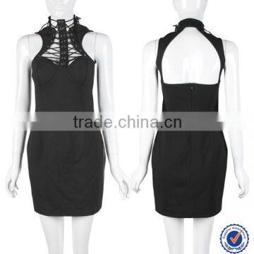 Wholesale manufacturer sexy backless midi dress one piece girls party dresses