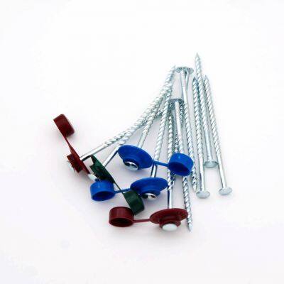 Twisted shank spiral nails for wood decking