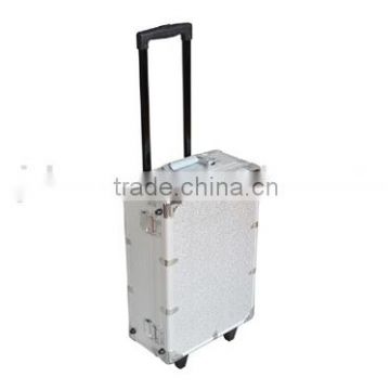 Hot sale aluminum sliver Carrying trolley case luggage