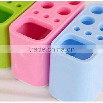 Multi-color Creative Plastic 8 Holes Toothbrush Holder photo-2