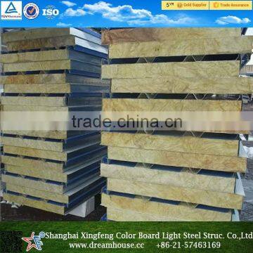 Material Rockwool sandwich panel/Rockwool sandwich panel for building prefabricated houses/high quality sandwich panel