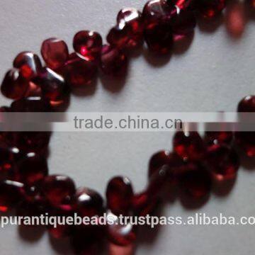 Natural Orrisa garnet Briolettes-almond beads