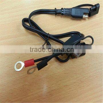 SAE Cable to Ring Terminal UL SPT-2 18AWG Cable 500MM With SAE Plug and Molding FUSE Holde Power Cable photo-3