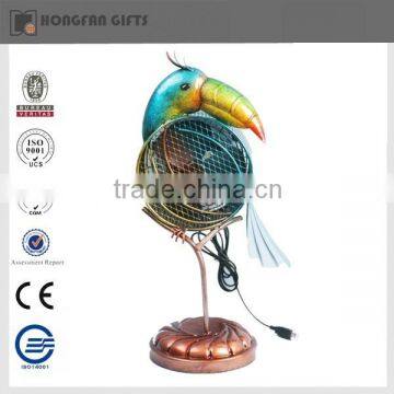 bird shape small metal desk fan