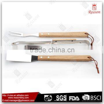 3PCS Hardwood Handle Bbq Utensil Sets photo-3