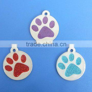 Custom Logo Glitter Powder Aluminum Dog Tags for Cheap