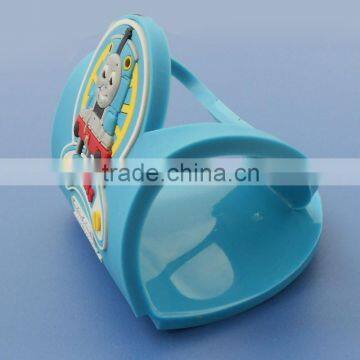 Blue Color Cartoon Car Bus Embossed Logo Soft Pvc Phone Holder photo-2