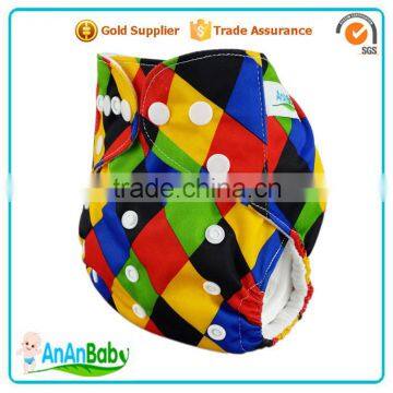 AnAnBaby Fitted Fashion Kids Cloth Diaper Hip Snaps Baby Sleeping Nappies