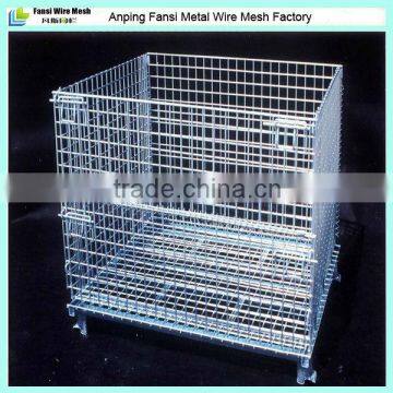 Alibaba express Metal folding steel storage mesh cage