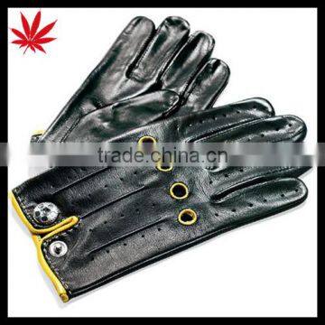 New style black leather driving gloves for men                        
                                                Quality Choice