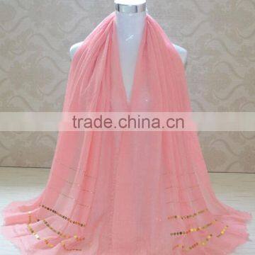 Wholesale Tassel Cotton Rhinestone Sequin Glitter Hijab photo-5