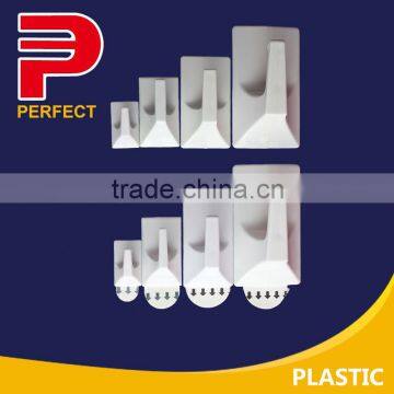 china white self adhesive permanent plastic single wall hook