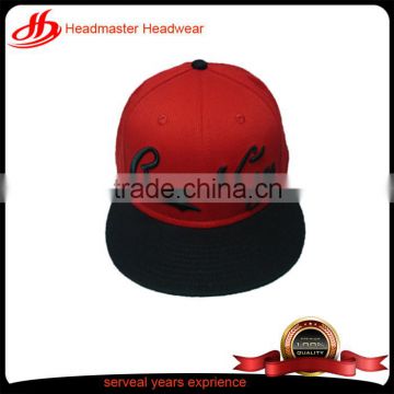 Wholesale custom alphabet embroidered cheaper hip hop hats red snapback cap