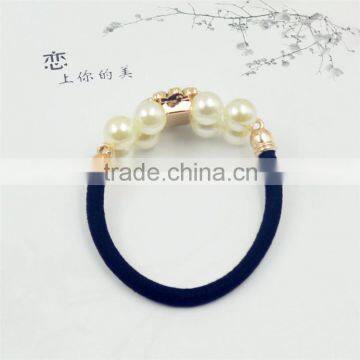 Elegant Women Hair Accessories Charm Pearl Rubber Bands Headwear Girls Elastic Hair Bands photo-2