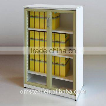 Modern Corner Glass Door Display Cabinet Commercial