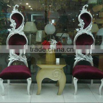 Carved high back decorative chair sets XY4891