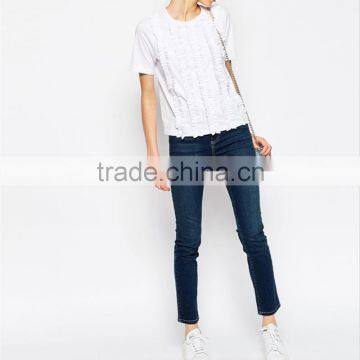 soft textile O-collar casual women tops and blouse OEM service