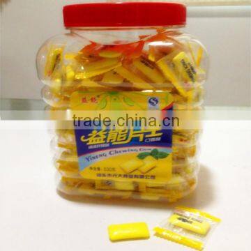chewing gum lemon fruit flavor