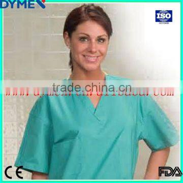 2015 New Arrival Disposable Green Nonwoven Medical Scrub Suits