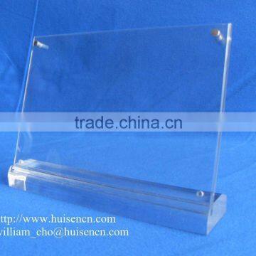 Acrylic poster display stand for counter display