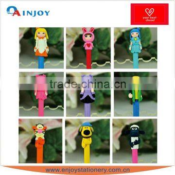 Custom cartoon stationery gift pen kids mascot shape pen promotion gift pen                        
                                                Quality Choice