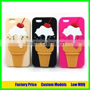 5.5 inch ice cream silicone phone case for iphone 6plus