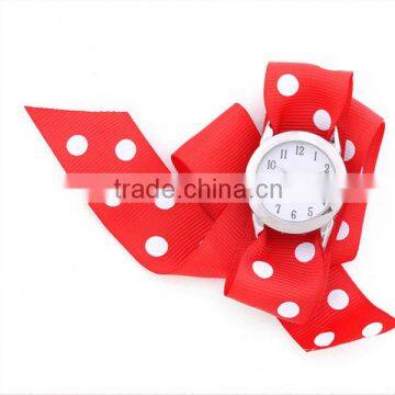 Fashion fabric watch ribbon watch set Christmas gift