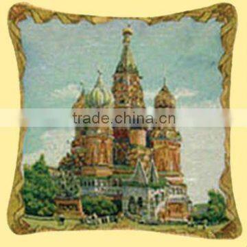 Muslim Style Castle Jacquard Knitted Cushion Cover CT-062