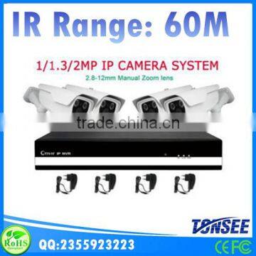 2015 China Hot Selling hd Zoom 1080P 4CH IP Bullet Camera System 4channel Cctv IP NVR Kit photo-4